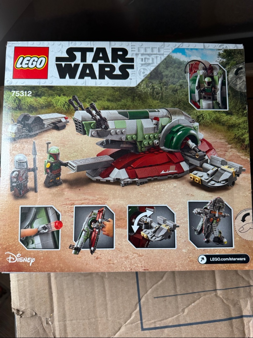 Lego Star Wars Boba Fett Ship - Green, Red, Gray